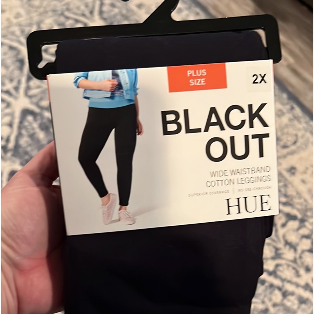 2X Black wide waist leggings no see through but thin enough for summer